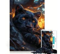 Puzzle da 1000 pezzi per adulti con Black Panther,taglio scuro e preciso,divertente gioco di logica e pensiero,ideale per il tempo libero,con soggetto natalizio 50x75cm