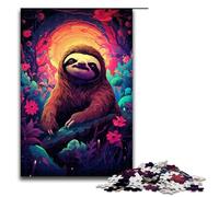 Puzzle da 1000 pezzi per adulti con bradipi dai colori vivaci gioco educativo giocattolo opera d'arte regalo 75x50 cm