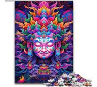 Puzzle da 1000 pezzi per adulti con Buddha colorato in legno, perfetto per divertirsi in famiglia durante i compleanni e le feste di Natale, 50x75cm, coinvolgente attività di gioco per la famiglia