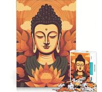 Puzzle da 1000 pezzi per adulti con Buddha indiano, gioco rompicapo, stimolante da completare, per rafforzare l'amore tra le coppie 38x52cm