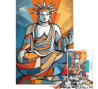 Puzzle da 1000 pezzi per adulti con Buddha seduto in libertà gioco pratico e divertente per coltivare la pazienza regalo di compleanno e antistress (dimensioni 75x50cm)
