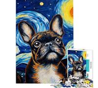 Puzzle da 1000 pezzi per adulti con bulldog francese ideale per divertirsi a casa la sera un rompicapo perfetto per le vacanze in casa adatto a persone dai 14 anni in su (38x26cm)
