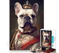 Puzzle da 1000 pezzi per adulti con bulldog,incredibile e preciso,ideale per decorazioni e giochi di costruzione,perfetto per la pace e il compleanno (38x26cm)