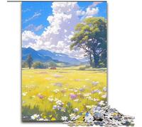 Puzzle da 1000 pezzi per adulti con campi di tulipani, puzzle in legno, gioco di attività per famiglie, decorazione da parete per la casa, 1000 pezzi(50x75cm)