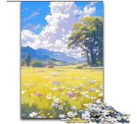 Puzzle da 1000 pezzi per adulti con campi di tulipani, realizzato in cartone, divertente lavoretto per tutta la famiglia, perfetto per compleanni e feste, 1000 pezzi(26x38cm)
