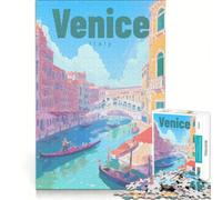 Puzzle da 1000 pezzi per adulti con canali di Venezia e riflessi sereni, decorazione da parete, difficile, compleanno e Natale 38x52cm