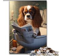 Puzzle da 1000 pezzi per adulti con cane che legge il giornale, puzzle impegnativi, gioco educativo e divertente per interni, per l'arredamento della casa (dimensioni 26x38cm)
