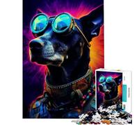 Puzzle da 1000 pezzi per adulti con cane in un mondo psichedelico alla Borderlands ideale per compleanni e Natale Gioco rompicapo a tempo adatto a partire dai 14 anni (50x75cm)