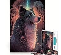 Puzzle da 1000 pezzi per adulti con cane pastore australiano,taglio preciso,gioco di logica,divertimento per il tempo libero,compleanno,gioco artistico (38x26cm)