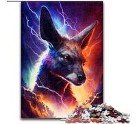 Puzzle da 1000 pezzi per adulti con canguri colorati in legno, un regalo perfetto per il divertimento in famiglia, 50x75cm, per decorare la casa, allenare la mente e come regalo per le feste