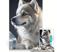 Puzzle da 1000 pezzi per adulti con cani, cristalli e dolci, gioco rompicapo, decorazione da parete, lista dei desideri con Babbo Natale 38x52cm