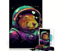 Puzzle da 1000 pezzi per adulti con capibara,astronauta e galassia,ideale per decorazioni e momenti di relax Gioco di costruzione per la pace,perfetto per compleanni e come regalo (38x52cm)