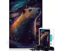 Puzzle da 1000 pezzi per adulti con capibara e galassia,taglio preciso,arte creativa,gioco per la mente,svago,divertimento,regalo di compleanno (38x52cm)