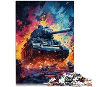 Puzzle da 1000 pezzi per adulti con carro armato tigre, gioco educativo impegnativo, ottimo regalo, adatto per ragazzi dai 14 anni in su, 26 x 38 cm