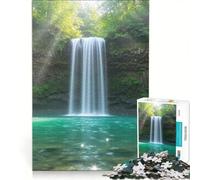 Puzzle da 1000 pezzi per adulti con cascata lussureggiante nella foresta gioco divertente analisi e logica adatto come decorazione da scrivania 50x75cm
