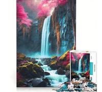 Puzzle da 1000 pezzi per adulti con cascata nella foresta gioco educativo a tema natura analisi e logica regalo di compleanno o di viaggio 50x75cm