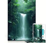 Puzzle da 1000 pezzi per adulti con cascata nella foresta,ideale per il gioco di memoria Componenti robusti e di facile taglio alleviare lo stress (38x52cm)