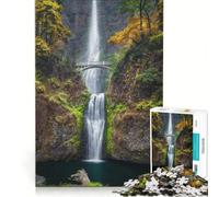 Puzzle da 1000 pezzi per adulti con cascata nella foresta tema natura gioco educativo analisi e logica regalo di compleanno regalo di viaggio 38x26cm