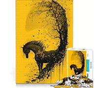 Puzzle da 1000 pezzi per adulti con cavallo selvaggio libertà e natura Gioco divertente allena la mente e la mano Ideale come regalo per tutta la famiglia 38x52cm
