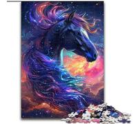 Puzzle da 1000 pezzi per adulti con cavallo viola da sogno, puzzle impegnativi, dimensioni 26x38cm, adolescenti, coppie e amici per compleanni e Natale.