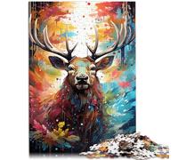Puzzle da 1000 pezzi per adulti con cervo come regalo puzzle, aiuta il cervello ad allenare i giocattoli avvincenti e promuovere la pazienza, 26 x 38 cm