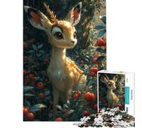 Puzzle da 1000 pezzi per adulti con cervo difficile e stimolante gioco di analisi e logica rompicapo per ragazzi dai 14 anni in su 50x75cm