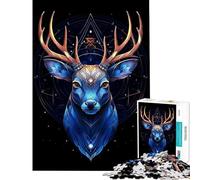 Puzzle da 1000 pezzi per adulti con cervo Kintsugi astratto gioco educativo e stimolante ideale per la decorazione della casa e come regalo di Babbo Natale segreto (dimensioni 50x75cm)