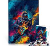 Puzzle da 1000 pezzi per adulti con chitarra pazza, interessante puzzle per ridurre lo stress, 26 x 38 cm, ottimo regalo per tutta la famiglia