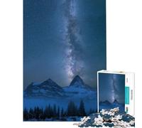 Puzzle da 1000 pezzi per adulti con cielo notturno ad Assiniboine Puzzle da 1000 pezzi giocattolo decorativo da parete regalo per donne divertimento in famiglia e serate di gioco (38x52cm)