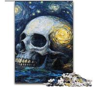Puzzle da 1000 pezzi per adulti con cielo notturno e teschio, adolescenti, coppie e amici per compleanni e Natale, 50x75cm