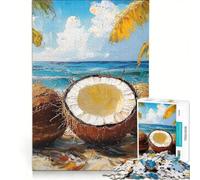 Puzzle da 1000 pezzi per adulti con cocco, natura e oceani, gioco educativo, migliora la memoria, compleanno e Natale 50x75cm