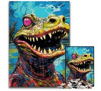 Puzzle da 1000 pezzi per adulti con coccodrilli del Nilo colorati,puzzle difficili per adulti,ideale per gli innamorati,perfetto regalo di Natale,Capodanno,San Valentino,50x75CM/19,68x29,52 pollici.