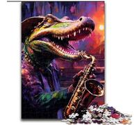 Puzzle da 1000 pezzi per adulti con coccodrilli del Nilo, per adolescenti e famiglie, perfetto come decorazione fai da te e come sfida per stimolare la mente (dimensioni: 26x38cm)