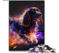 Puzzle da 1000 pezzi per adulti con Cocker Spaniel fantasy in cartone, regalo perfetto per compleanni, Natale, Halloween, Ringraziamento, Pasqua Dimensioni: 38x26cm