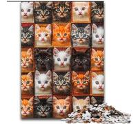 Puzzle da 1000 pezzi per adulti con collage di gatti Puzzle da 1000 pezzi per adulti Sviluppa le capacità di coordinazione occhio-mano, perfetto come regalo di compleanno (dimensioni 26x38cm)