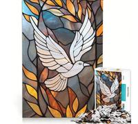 Puzzle da 1000 pezzi per adulti con colomba della pace e della libertà gioco educativo migliora la memoria compleanno e Natale 38x52cm