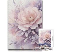 Puzzle da 1000 pezzi per adulti con composizione floreale rosa ad acquerello Goditi un dolce relax e un piacevole svago Vestibilità stabile Taglio preciso Dimensioni del giocattolo: 38x26cm