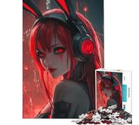 Puzzle da 1000 pezzi per adulti con coniglietto cibernetico estetica accattivante gioco pratico per adulti taglio di precisione divertimento da fare a casa (dimensioni 50x75cm)