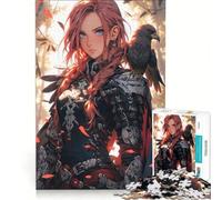 Puzzle da 1000 pezzi per adulti con corvo rosso arciere in guerra gioco interattivo genitore-figlio ideale come regalo per tutta la famiglia 38x52cm