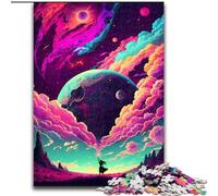 Puzzle da 1000 pezzi per adulti con cosmo e galassia colorati, per adolescenti e famiglie, perfetto come decorazione fai da te e come sfida per il cervello (dimensioni: 50x75cm)