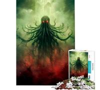 Puzzle da 1000 pezzi per adulti con creatura simile a Cthulhu gioco educativo e stimolante giocattolo interattivo decorazione per la casa regalo di Babbo Natale segreto (dimensioni 50x75cm)