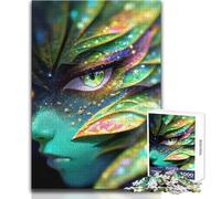 Puzzle da 1000 pezzi per adulti con creatura verde mistica in primo piano, gioco di apprendimento strategico, significativo per qualsiasi evento, dimensioni 38x26cm