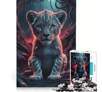 Puzzle da 1000 pezzi per adulti con cucciolo di leone nella giungla giochi per famiglie divertimento in famiglia regali per amici e parenti 38x26cm