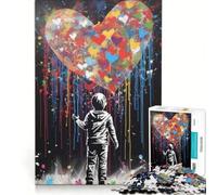 Puzzle da 1000 pezzi per adulti con cuore graffiti e street art gioco educativo difficile e stimolante collezione d'artista belle arti 38x26cm