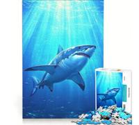 Puzzle da 1000 pezzi per adulti con curiosità sugli squali, gioco educativo, analisi e logica, regalo di compleanno, regalo di viaggio 38x26cm