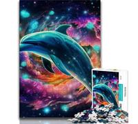 Puzzle da 1000 pezzi per adulti con delfino che salta, 1000 pezzi, giocattoli, giochi educativi, antistress, migliora l'amore tra coppie (50x75cm)