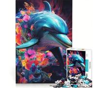 Puzzle da 1000 pezzi per adulti con delfino in Borderlands, gioco impossibile, attività divertenti da fare a casa, collezione d'artista, belle arti 50x75cm