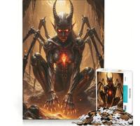 Puzzle da 1000 pezzi per adulti con demone aracnide nella caverna, gioco per famiglie, decorazione per la casa, adatto per la decorazione della scrivania 38x26cm
