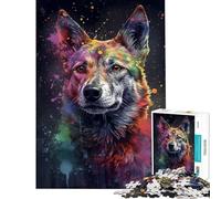 Puzzle da 1000 pezzi per adulti con dingo e cane ideale per dipingere rilassarsi imparare giocare fare arte regalo vacanza a casa passare il tempo (dimensioni 38x52cm)