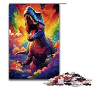 Puzzle da 1000 pezzi per adulti con dinosauri circondati da schizzi Molti puzzle colorati per l'intrattenimento della famiglia giocattoli decorazioni e regali unici per la casa 75x50 cm